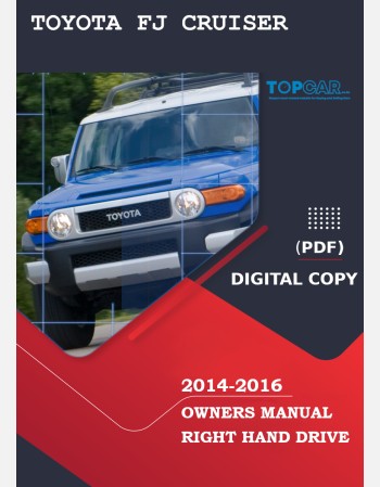 toyota fj cruiser 2014-2016 owners manual